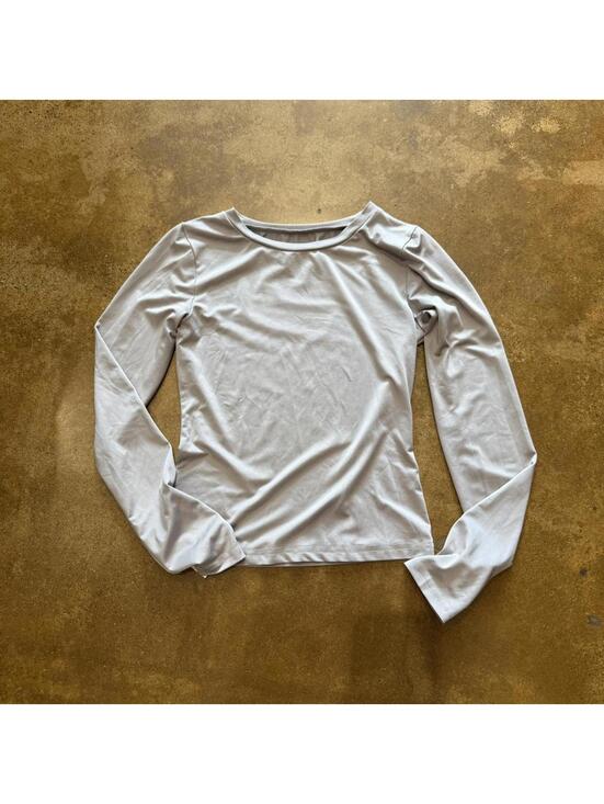 Grey Stretchy Modern Fitted Long Sleeve - Picture 2 of 4